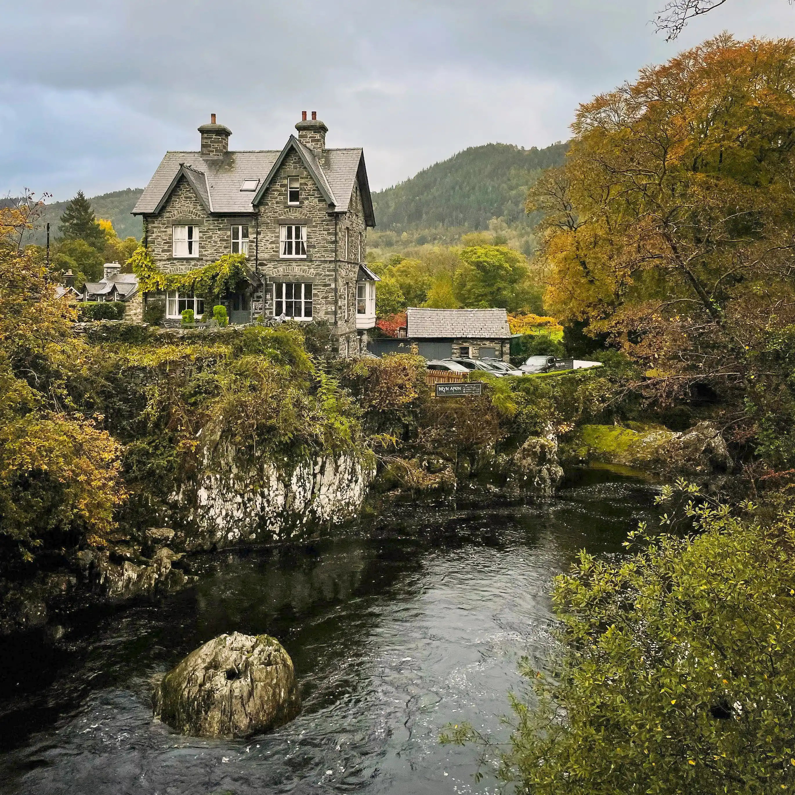 Village square in Betws-y-Coed